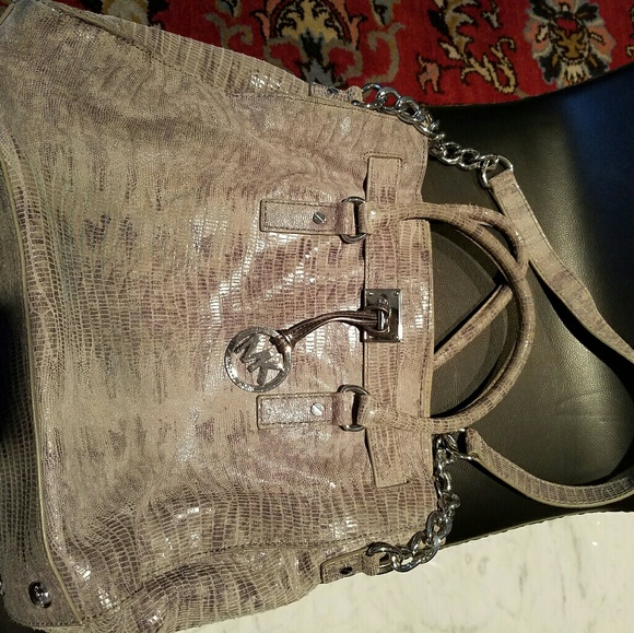 Large Gray Michael Kor's Purse - Picture 2 of 7