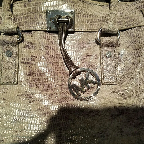 Large Gray Michael Kor's Purse - Picture 3 of 7