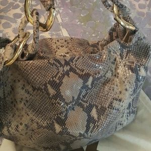 Michael Kors hobo snakeskin style bag