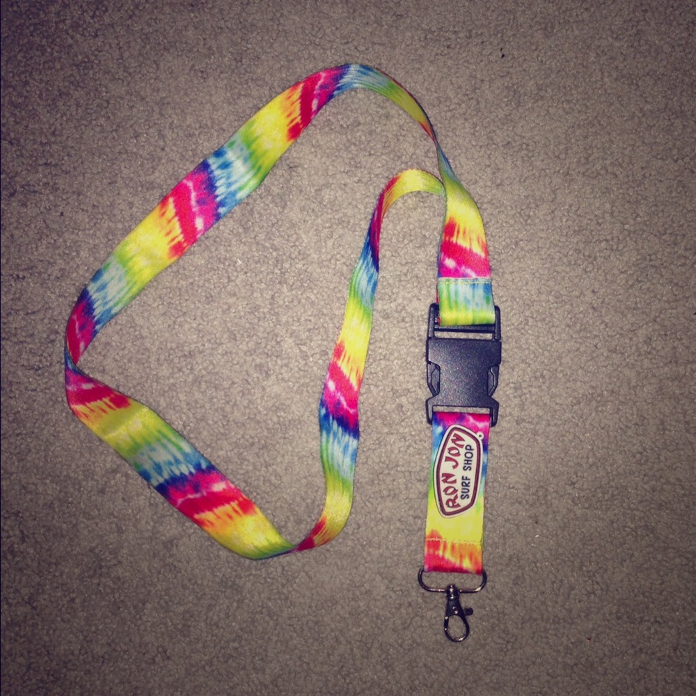 Ron Jon Surf Shop tye-dye lanyard💛💚💜💙