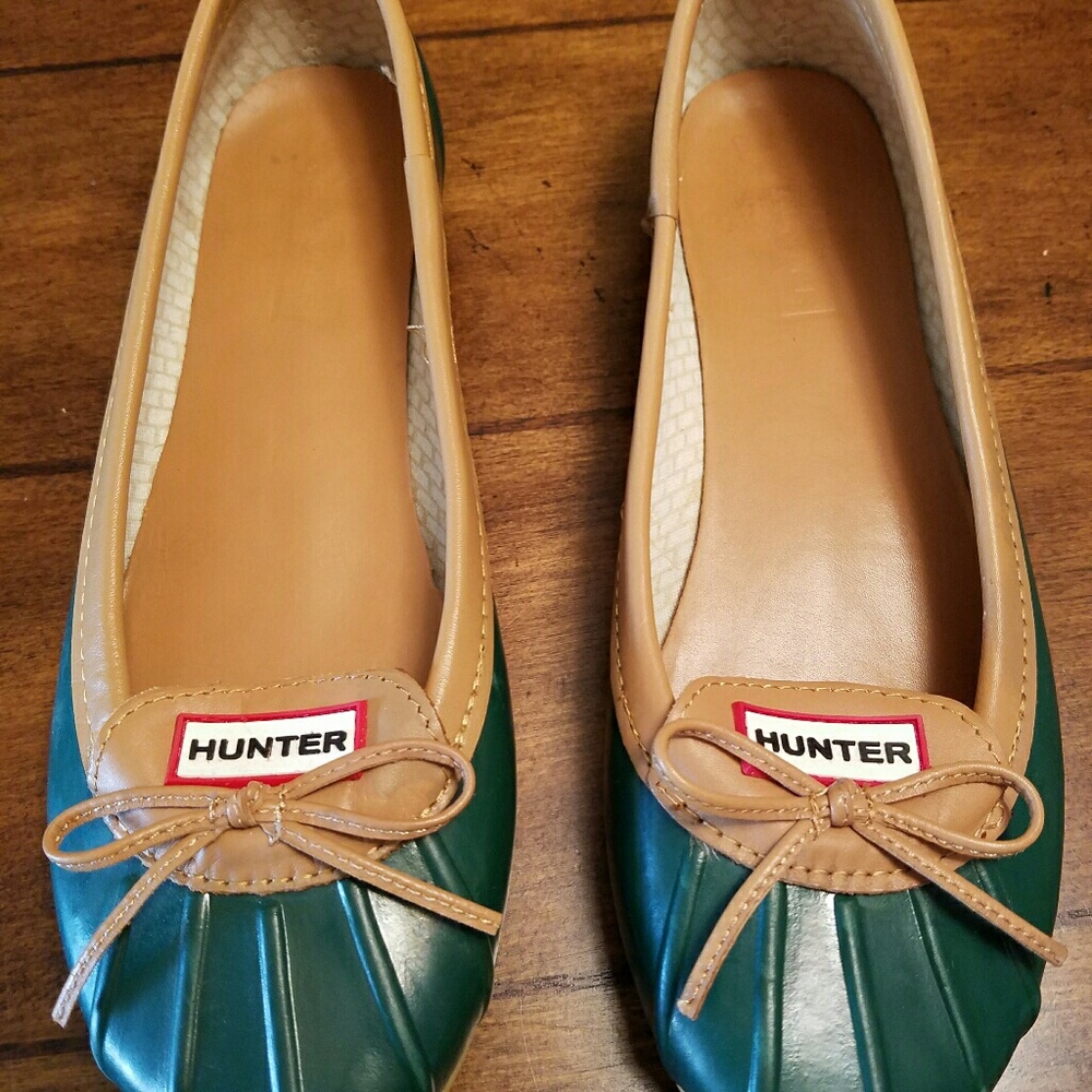 Hunter Original Ballet Flats Rain Duck Shoes 8