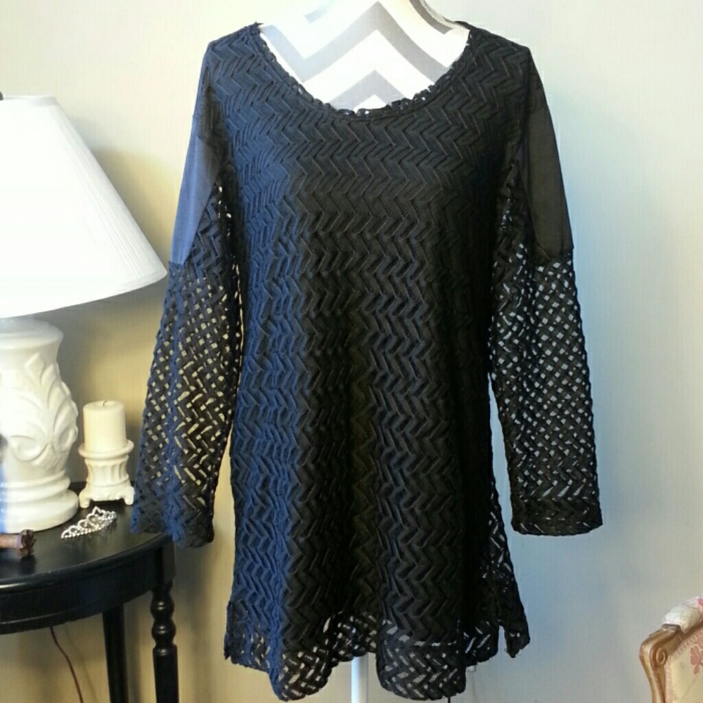 Closet Full Black Lace Cover up / Tunic
