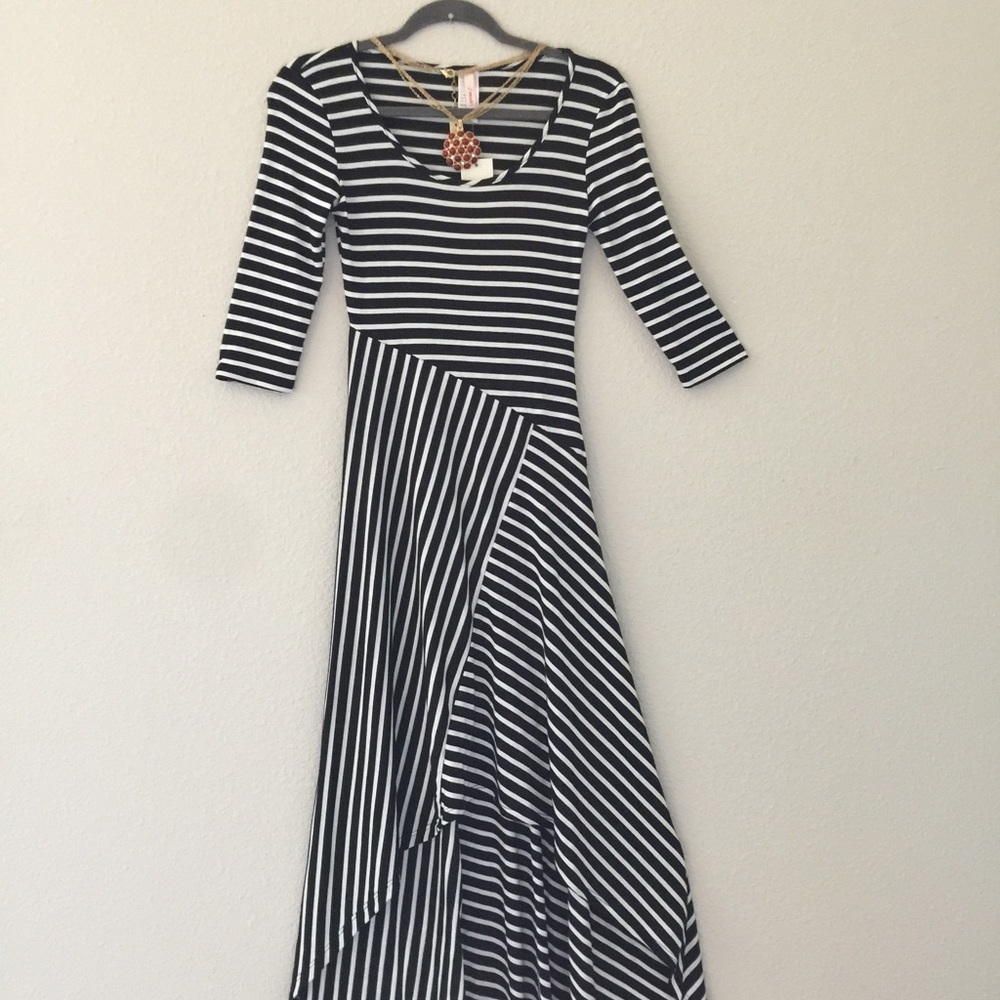 NWT Black and White Stripe Maxi