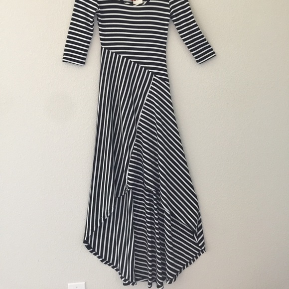 NWT Black and White Stripe Maxi - Picture 2 of 5