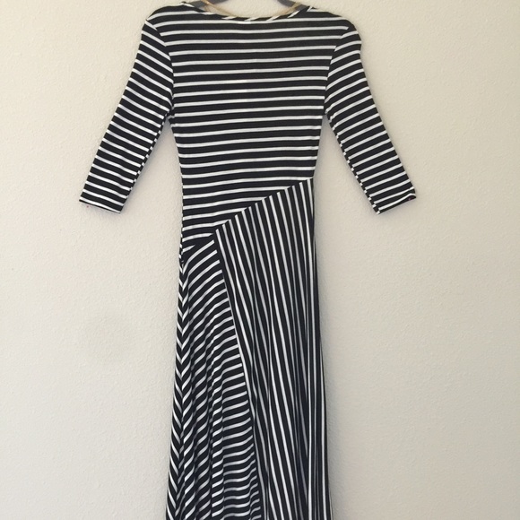 NWT Black and White Stripe Maxi - Picture 3 of 5