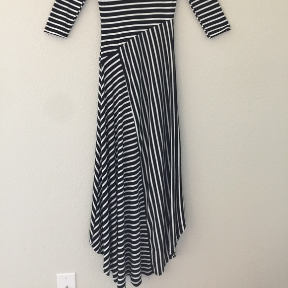 NWT Black and White Stripe Maxi - Picture 4 of 5