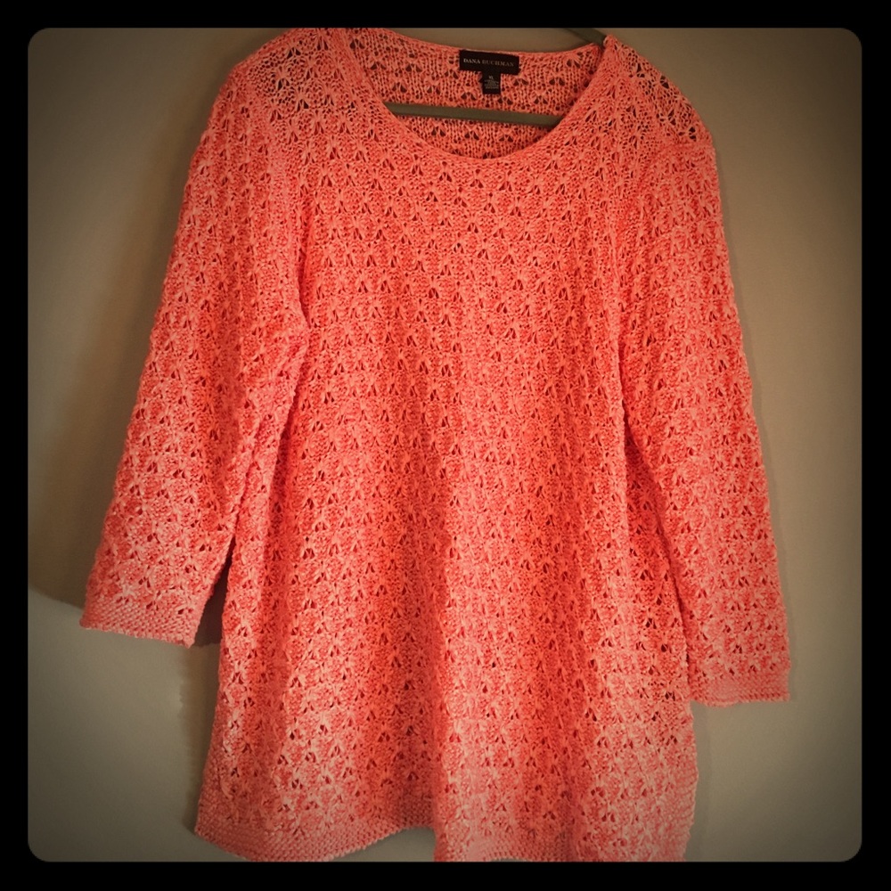 Dana Buckman Tangerine Spring Sweater
