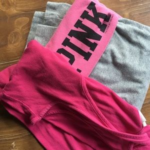 Victoria secret pink yoga pants and tank top