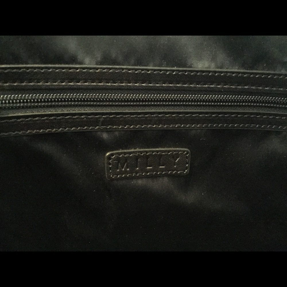 AUTHENTIC Milly Croco Embossed Satchel Handbag - Picture 5 of 7