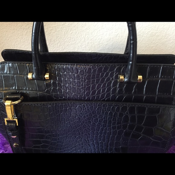 AUTHENTIC Milly Croco Embossed Satchel Handbag - Picture 2 of 7