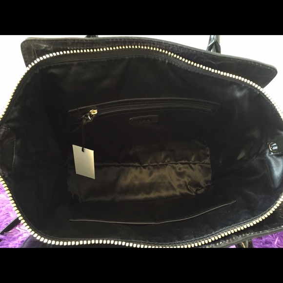 AUTHENTIC Milly Croco Embossed Satchel Handbag - Picture 4 of 7