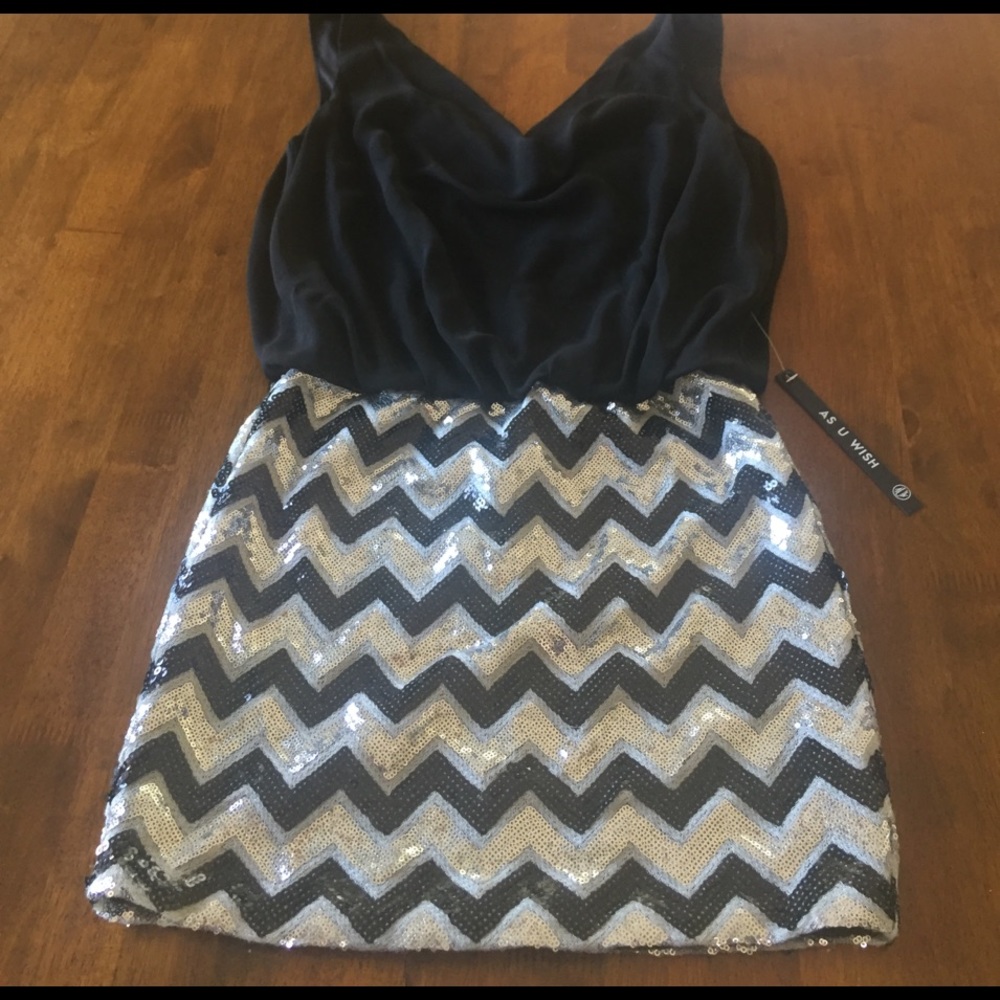 Black and Sequin Dress