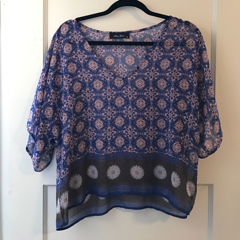 Anna Grace Sheer Summer Top