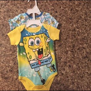 Brand new 0-3 month Spongebob onesies