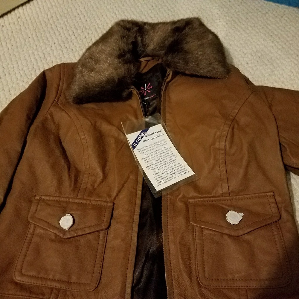 Womens Leather Bomber Jacket