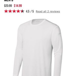 Asics white long sleeve men's shirt