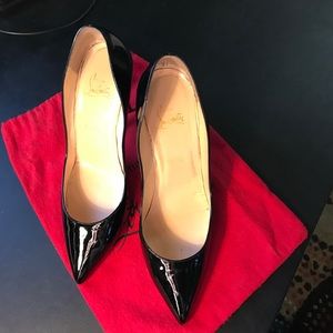 Christian Louboutin So Kate Black Patent Leather