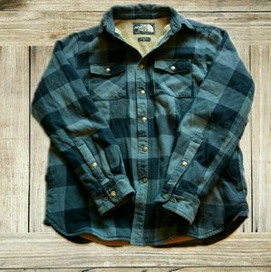 North Face flannel sweater size M