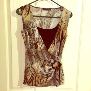 Animal print blouse