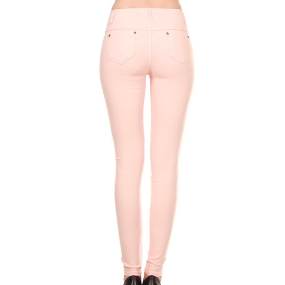 Blush Stretch Jeggings Spring Summer - Picture 2 of 3