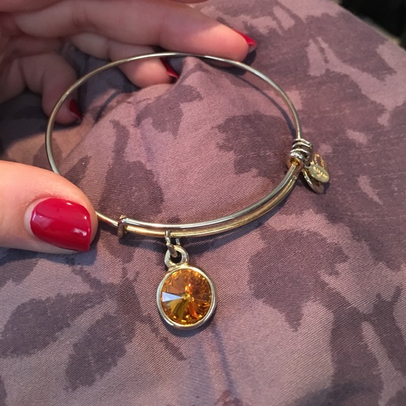 Alex and Ani Jewelry - Alex & Ani topaz colored stone bangle