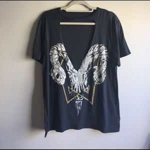 All saints T-shirt cut into V neck