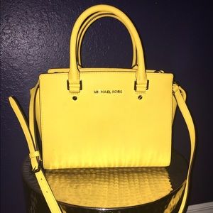 Michael Kors medium yellow satchel, tote, purse