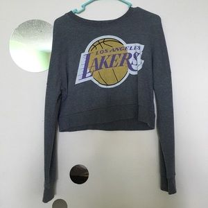 Lakers Long Sleeve Crop Top