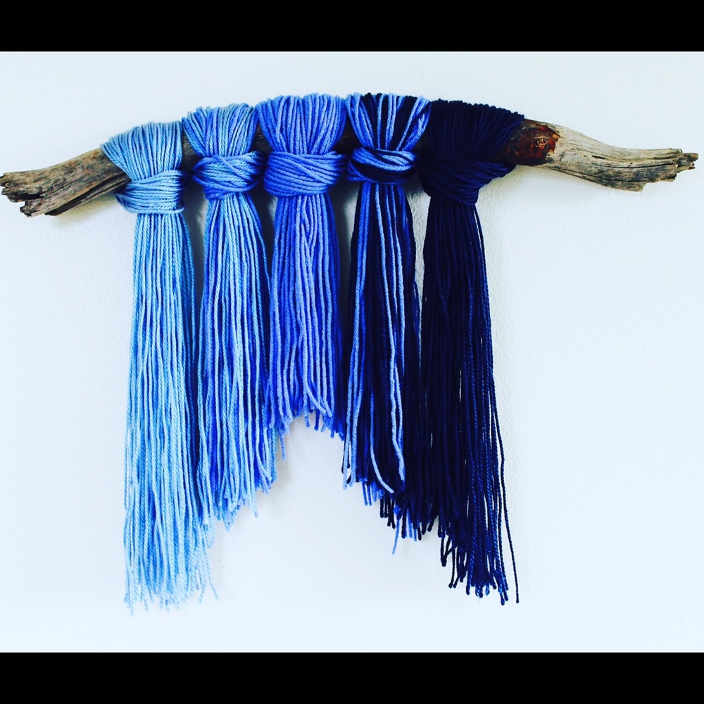 Modern yarn wall decor