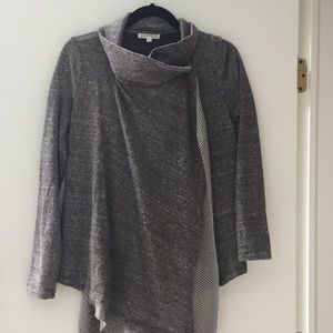 Asymmetrical wrap sweater