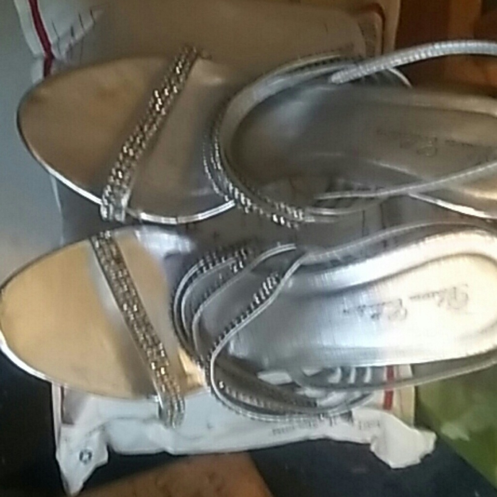 Sliver Blossom Collection Gently Used Sequin Heel