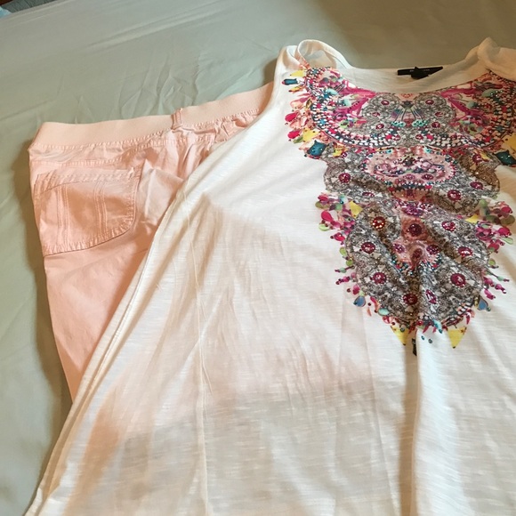 Style & Co Shirt XL & Gloria Vanderbilt shorts - Picture 4 of 4