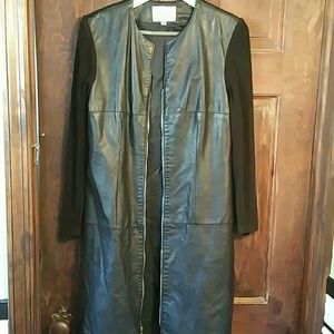 UNIQUE LONG LEATHER&SWEATER SLEEVED SPRING/FALL