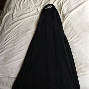 Floor length black gown