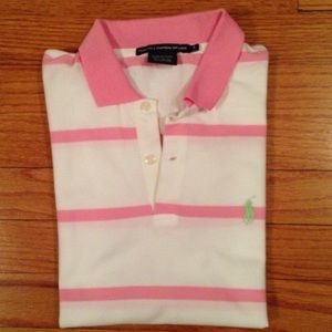 Ralph Lauren Sport white and pink polo shirt