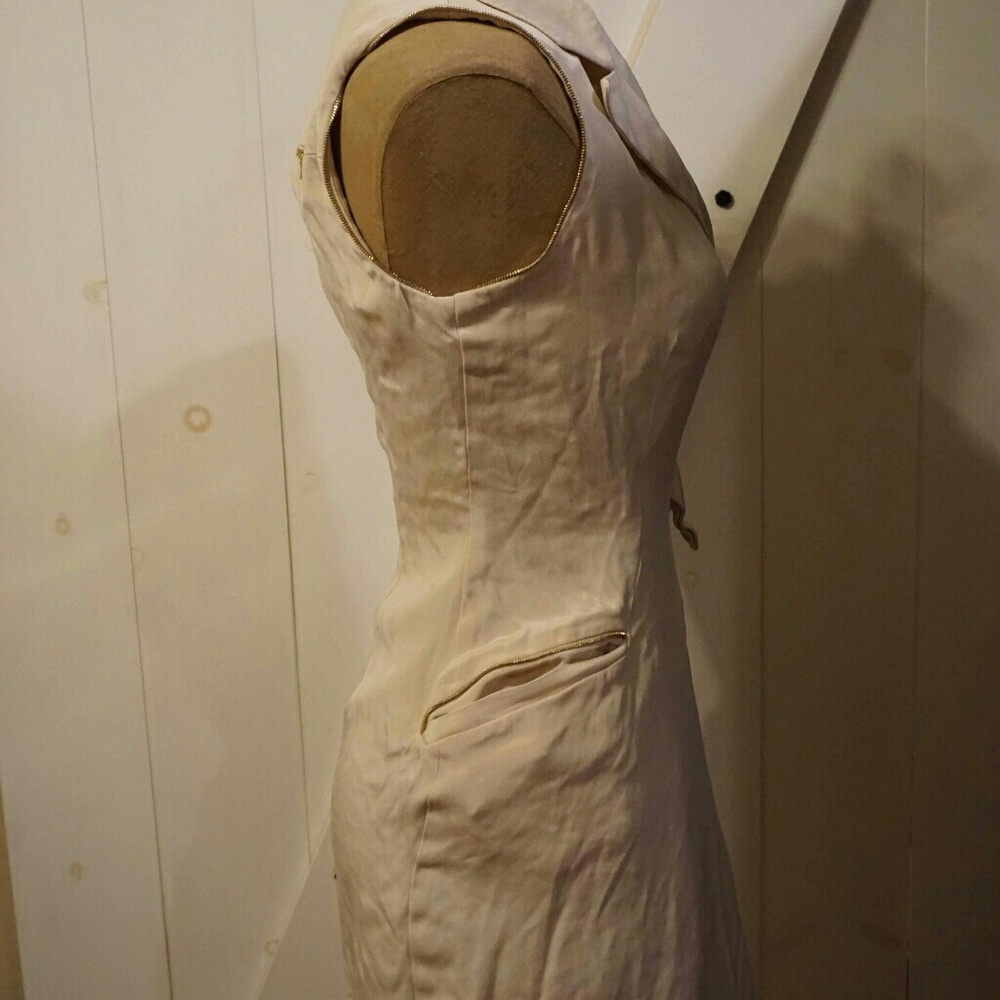Yoana Baraschi blush silk wrap dress with zippers - Picture 3 of 7