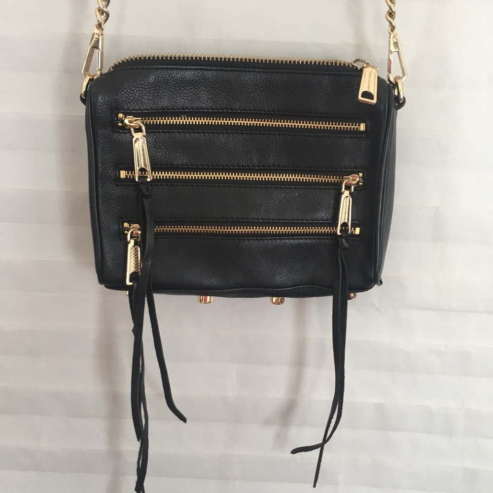 Rebecca Minkoff Black 5-Zip Crossbody