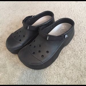 Black Croc Clogs