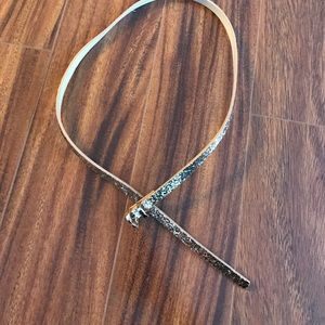 Gold Sequin Skinny Belt