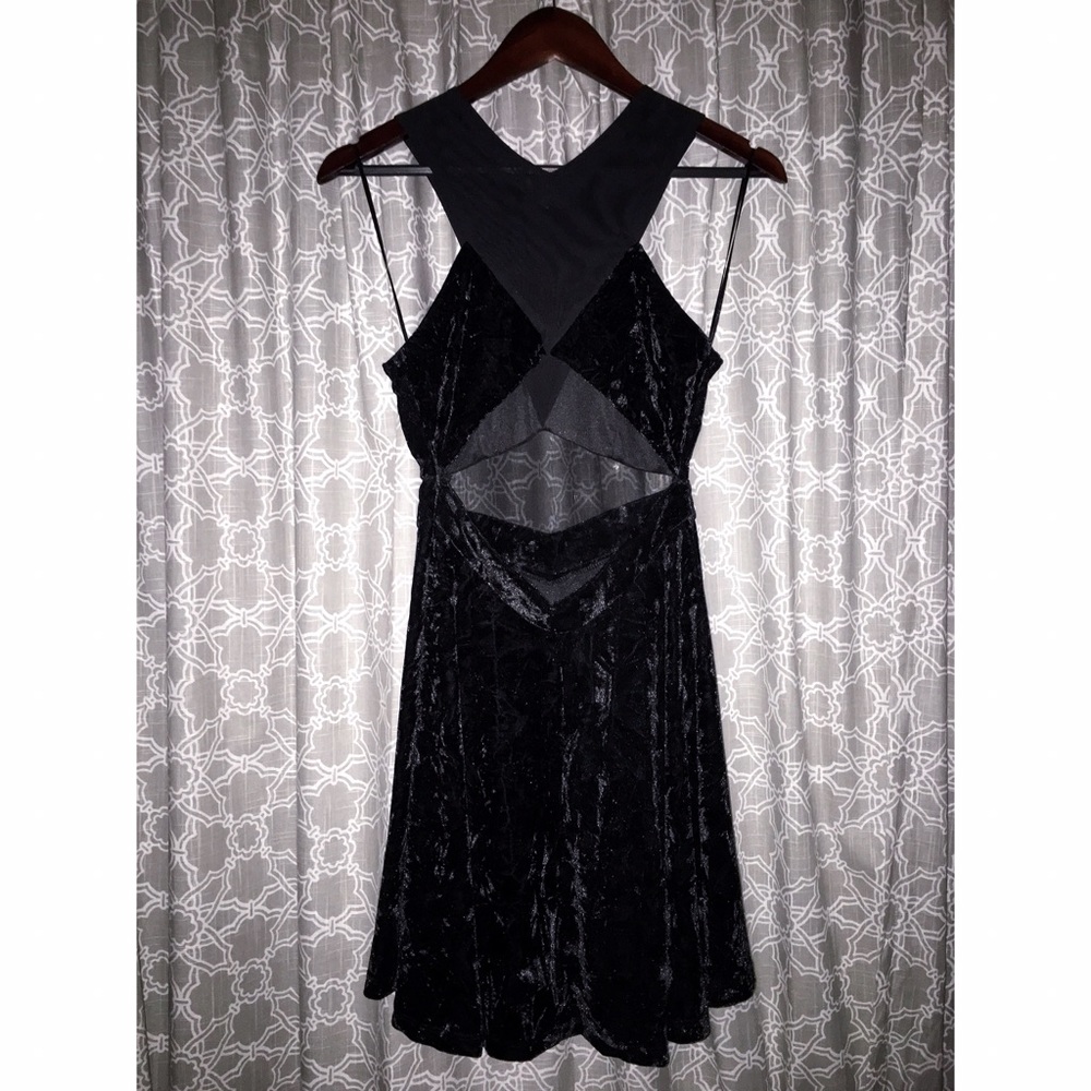 [lf] original sin velvet & mesh dress - Picture 6 of 6
