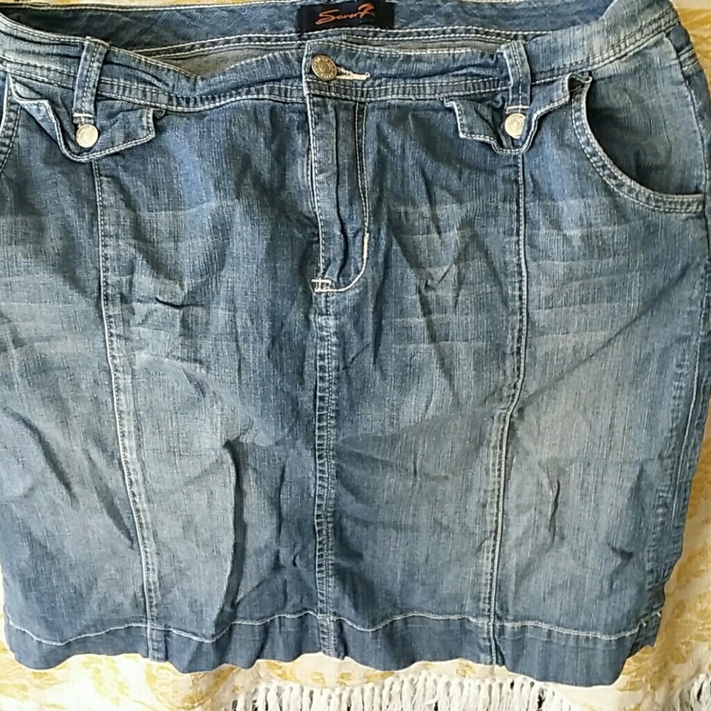 Seven jean skirt