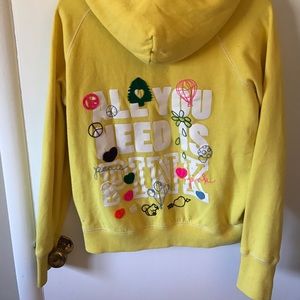 PINK by Victoria Secret Yellow Hooded Sweatshirt