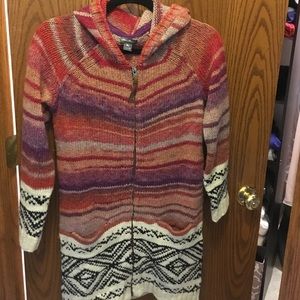 Eddie Bauer cabin zip up sweater/ duster xs