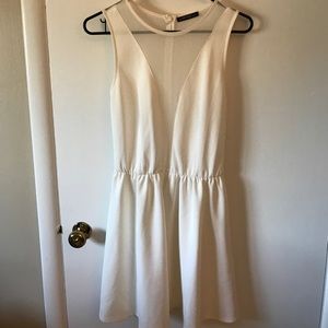 Bachelorette Party Dress! White Sheer V Neck Dress