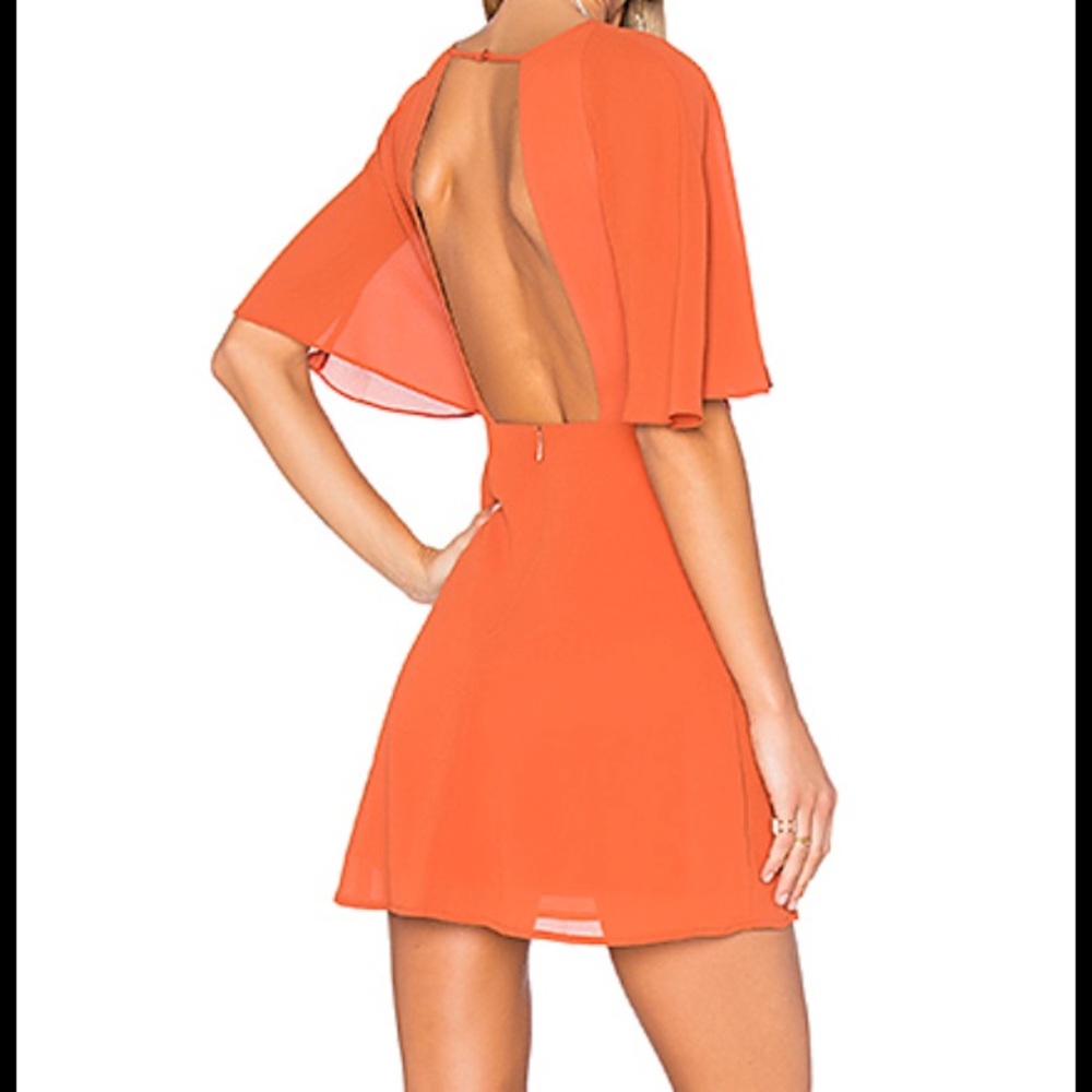 Blaque Label Open Back Flutter Sleeve Dress