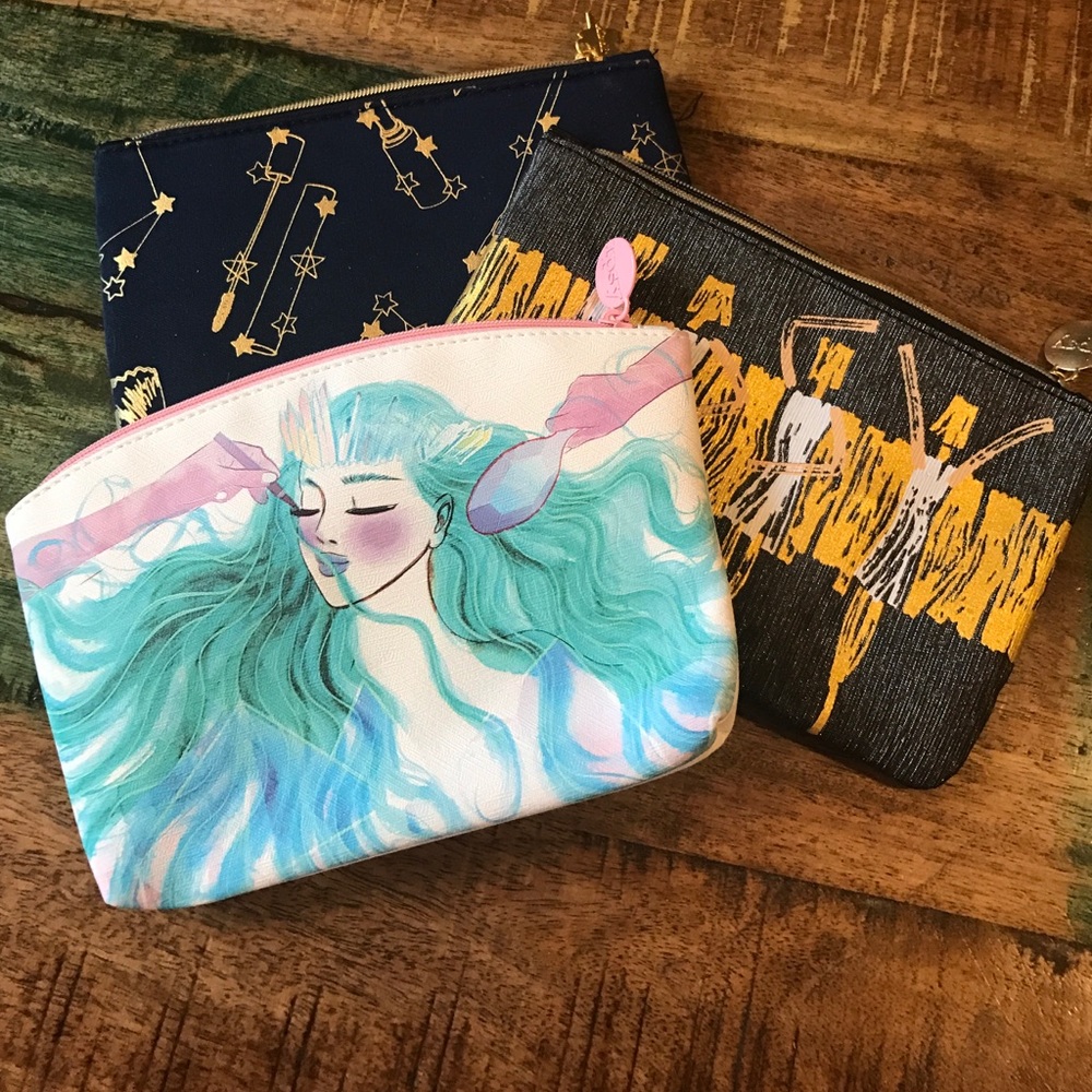 Set of 3 makeup bags