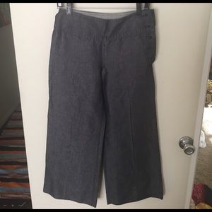 Anthropologie Wide Leg Chambray Sailor Pants