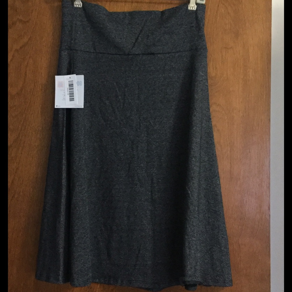 Lularoe M Charcoal Azure Skirt