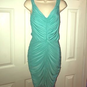 Soprano Slinky teal cocktail dress 👗