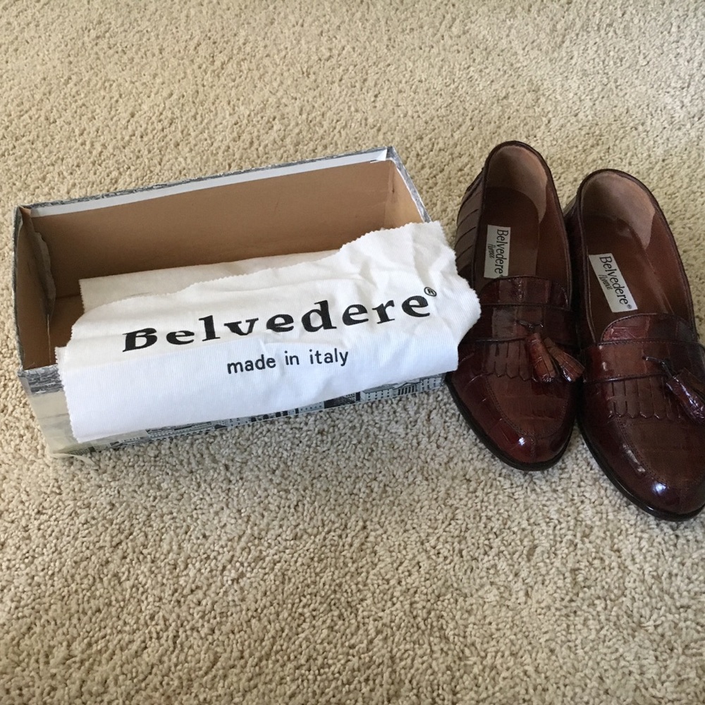 Belvedere Florence vero cuoio crocodile shoes